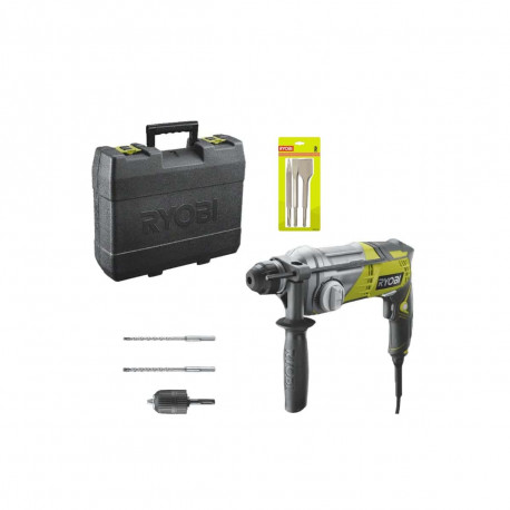 Pack Marteau perforateur RYOBI SDSPlus 680 W RSDS680-KA2 - Kit 3 burins SDS+ RIOBY RAKSPC03