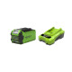 Pack GREENWORKS 40V - 1 batterie 2,0Ah Lithium-ion - 1 Chargeur