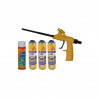 Pack SIKA Kit mousse polyuréthane expansive Sika Boom XL Gun 500ml x3 - Sika Boom Cleaner 500ml - Pistolet Foam Gun