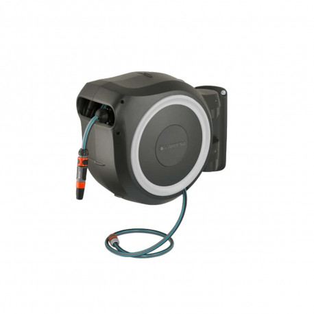 Dévidoir automatique mural GARDENA RollUp M/L - 25 m - Blanc - 18622-20