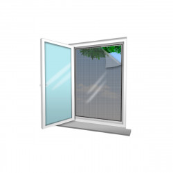 Voile Moustiquaire Alabama CONFORTEX pour fenêtre - 130x150 cm - Noir