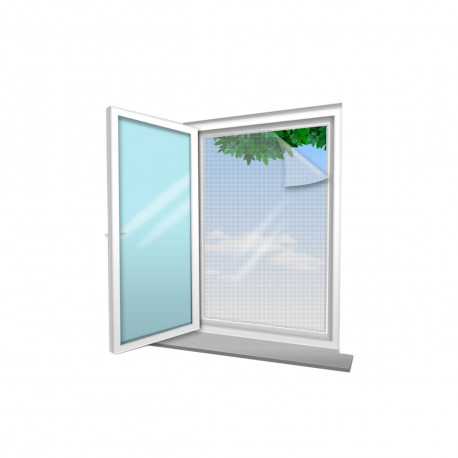 Voile moustiquaire CONFORTEX pour fenêtre - 100x100 cm - Blanc