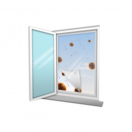 Voile moustiquaire CONFORTEX anti-pollen pour fenêtre - 150 x 180 cm - Blanc