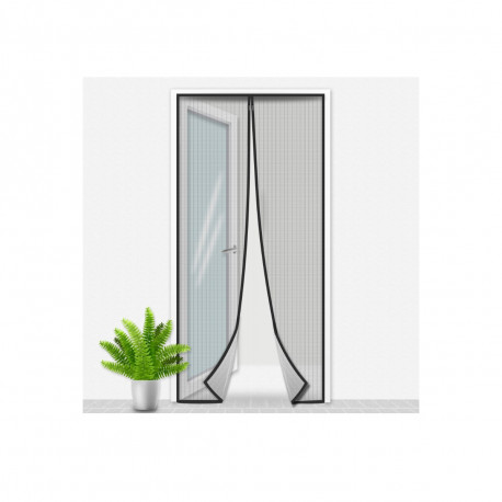 Voile moustiquaire Magnet CONFORTEX pour porte - 100 x 215 cm - Noir
