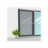 Voile moustiquaire Véranda CONFORTEX sur cadre pour baie vitrée coulissante - 150 x 220 cm - Gris