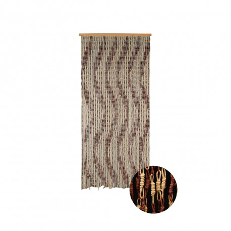 Rideau portière Maïs spiral CONFORTEX pour porte - 90 x 200 cm - marron beige