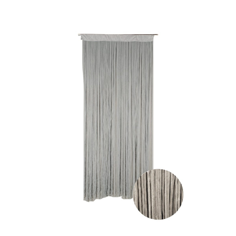 Rideau portière String gris CONFORTEX pour porte - 90 x 200 cm
