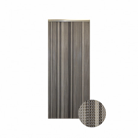 Rideau portière Chainy CONFORTEX pour porte - 90 x 200 cm - gris métallique