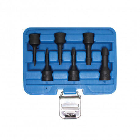 Jeu de douilles spiralées BGS TECHNIC - extracteur de vis cassées - 10mm (3/8") - 2/10mm - 6 pcs - 5281