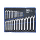 Jeu de clés mixtes BGS TECHNIC - en pouce - 1/4"-1.1/4" - 25 pcs - 9473