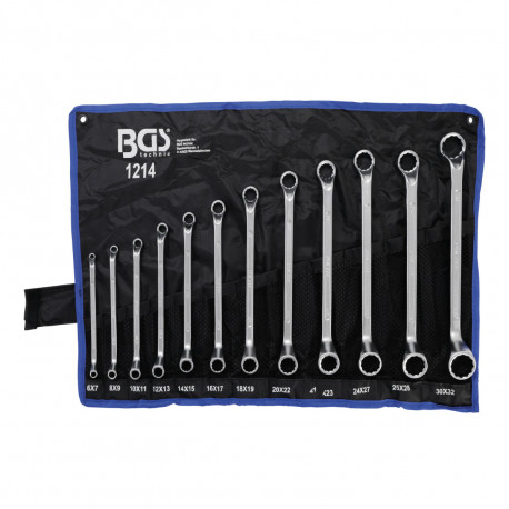 Jeu de clés coudées à oeils doubles BGS TECHNIC - 6x7 / 30x32 mm - 12 pcs - 1214