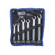 Jeu de clés à tuyauter BGS TECHNIC - 8x9 / 18x19 mm - 6 pcs - 1745