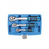 Jeu de cliquets BGS TECHNIC - denture fine - 6,3mm (1/4") / 10mm (3/8") / 12,5mm (1/2") - 3 pcs - 621