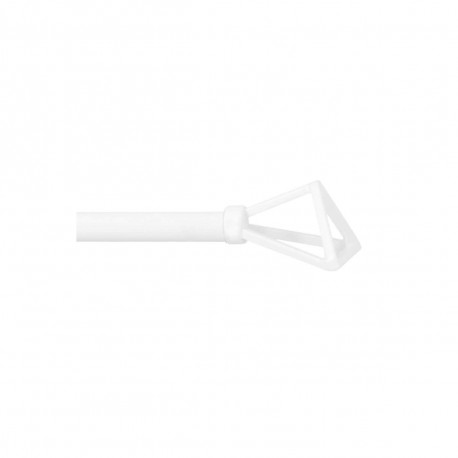 Tringle Metal extensible Mobois Vitrage embout filaire blanc - 40 à 65 cm - 464003345