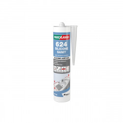 Mastic silicone acétique PAREXLANKO 624 Silicone Sanit - Blanc - 300ml - L624BLANC300-12