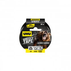 Ruban adhésif UHU Grizzly Tape Noir - 10m - 34555