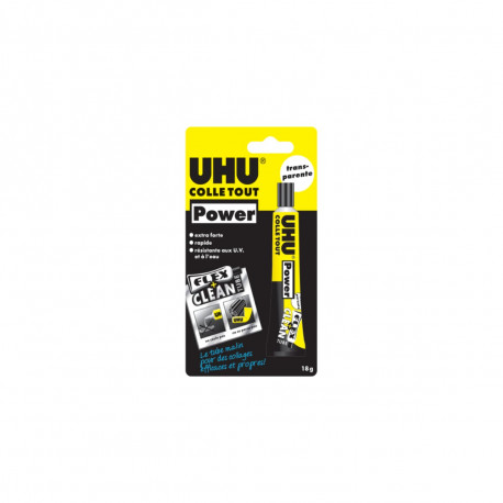 Colle Tout multi-matériaux UHU Power Flex + Clean - 18g - 48495