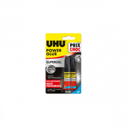 Colle Power Glue Gel UHU tube 2x3g Prix Choc - 36730