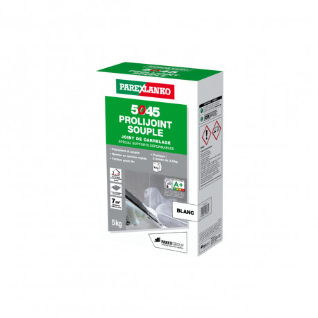 Joint carrelage PAREXLANKO 5045 Prolijoint souple - Blanc - 5 kg - L5045BLANC05