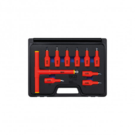 Jeu de douilles VDE BGS TECHNIC - empreinte carré femelle 12,5mm (1/2") - clés six pans 10/24 mm - 11 pcs - 7134