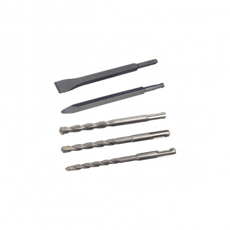 Pack SCHEPPACH 3 forets fixe SDS-Plus - 2 Burins SDS-Plus plat et pointu