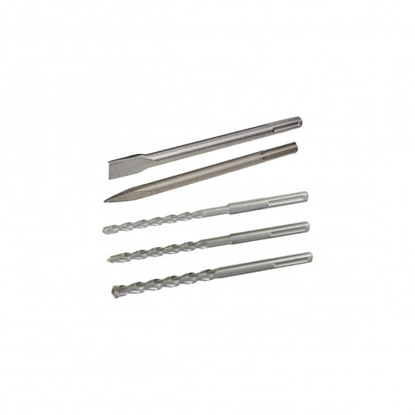 Pack SCHEPPACH 3 forets fixe SDS-Plus - 2 Burins SDS-Plus plat et pointu