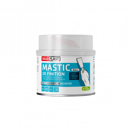 Mastic de finition blanc SOLOPLAST 435g avec durcisseur