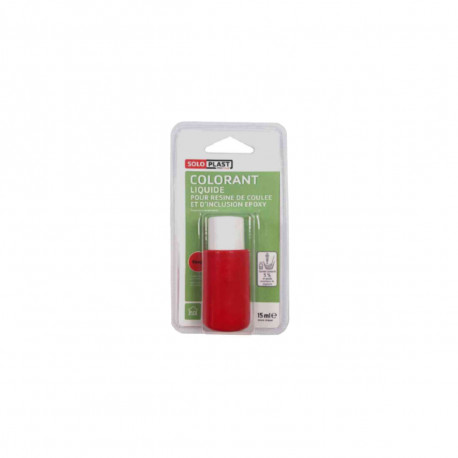 Liquide colorant pour résine SOLOPLAST 15ml rouge