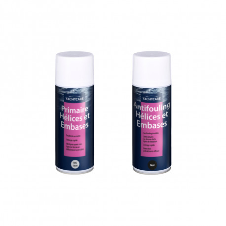 Kit YACHTCARE primaire et antifouling pour hélices et embases - noir- 2x 400 ml