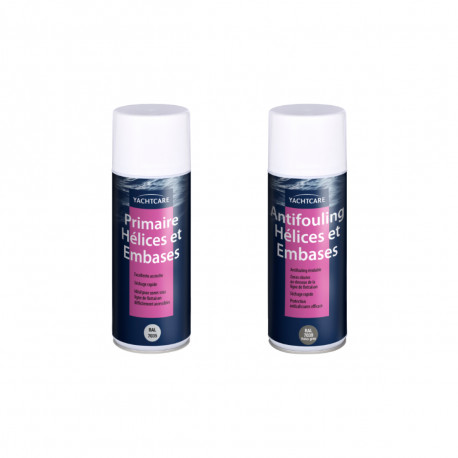 Kit YACHTCARE primaire et antifouling pour hélices et embases -Gris- 2x 400 ml