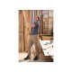 Pantalon de travail RICA LEWIS - Homme - Taille 52 - Multi poches - Coupe charpentier - Stretch - Beige - CARP