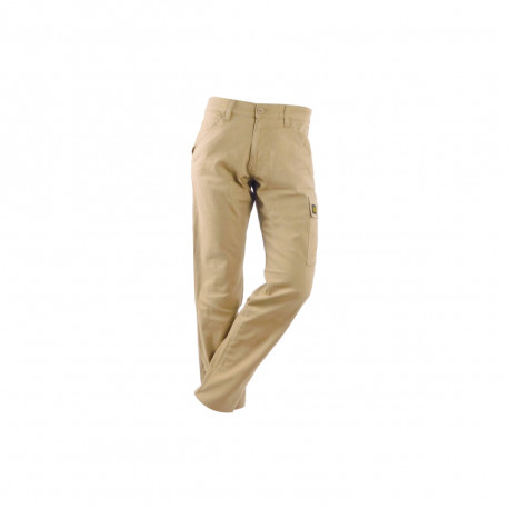 Pantalon de travail RICA LEWIS - Homme - Taille 44 - Multi poches - Coupe charpentier - Stretch - Beige - CARP