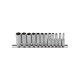 Jeu de douilles douze pans longues, en pouces BGS TECHNIC - 6,3 mm - 12 pcs - 2757
