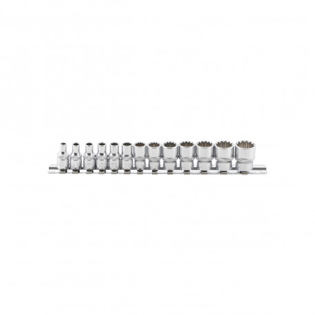 Jeu de douilles multi-empreintes BGS TECHNIC - 6,3 mm - 13 pcs - 2150