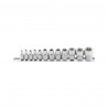 Jeu de douilles profil E BGS TECHNIC - 6,3-10 mm - E20 - 12 pcs - 2038