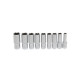 Jeu de douilles six pans, longues BGS TECHNIC - 12,5 mm - 9 pcs - 2223