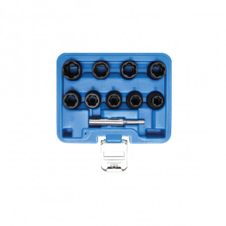 Coffret de douilles spiralées BGS TECHNIC - extracteur de vis - 12,5 mm - 10 pcs - 5266