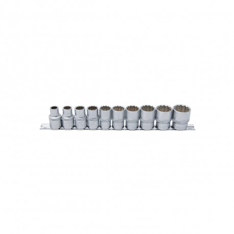Jeu de douilles douze pans, en pouce BGS TECHNIC - 12,5 mm - 10 pcs - 9114