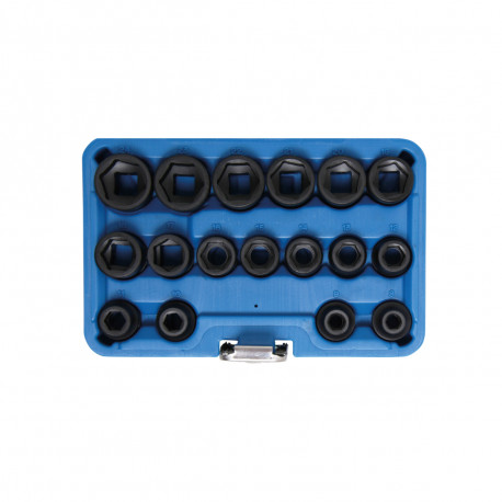 Coffret de douilles à choc six pans extra plates BGS TECHNIC - 12,5 mm - 17 pcs - 9286