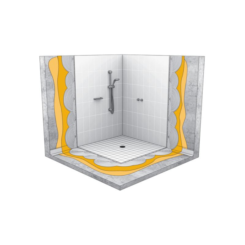 Kit douche à l'italienne SIKA Étanchéité sous carrelage 6m² Espace