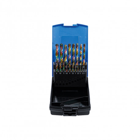 Jeu de forets hélicoïdaux BGS TECHNIC - HSS Cobalt - 19 pcs - 2014