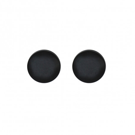 Paire de rosace ronde pour porte modèle Pomerol - Borgne - Noir velouté