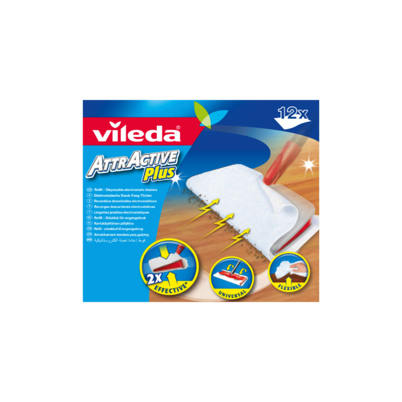 vhbw Lingette de nettoyage microfibre compatible avec Vileda Easy