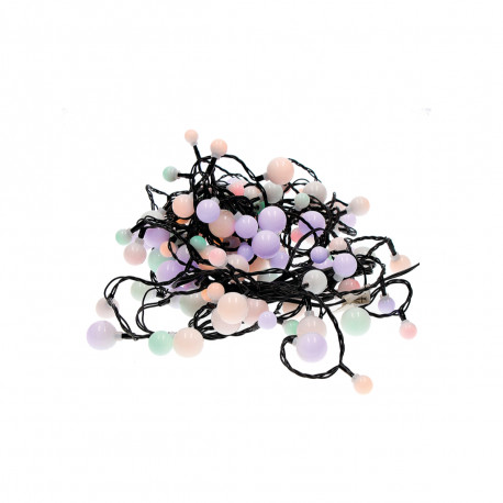 Guirlande lumineuse sphérique EDM - style guinguette - multicolore - 120 ampoules LED - 14 m - 71015