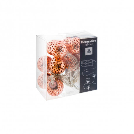 Guirlande lumineuse EDM - esprit de Noël - 2,5m - lumière chaude - 10 ampoules LED - 71311