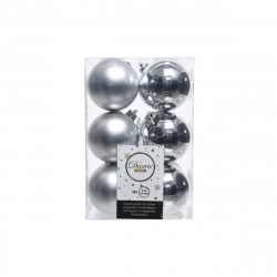 Lot de 12 boules EDM - esprit de Noël - Argenté - 71870