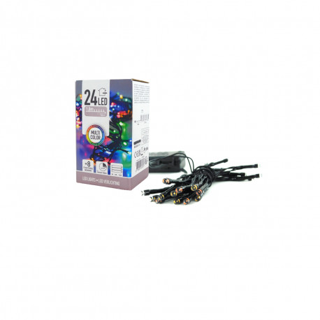 Guirlande scintillante EDM - esprit de Noël - multicolore - 320 ampoules LED - 32 m - 72086