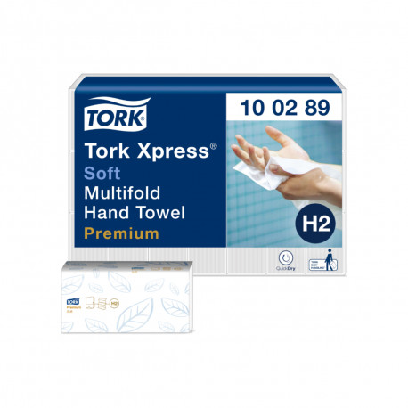 Lot de 21 paquets essuie-mains TORK Xpress doux - interfoliés - Premium - 100289