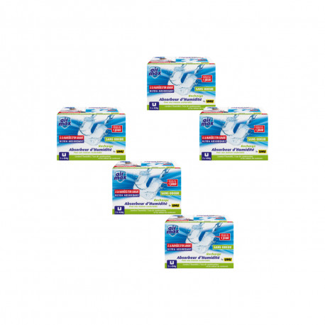 Pack de 5 lots de 2 recharges pour absorbeur d’humidité Airmax by UHU - 10x450g - 34848