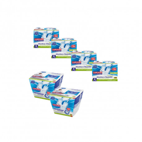 Pack UHU Absorbeur d’humidité et 2 boites de recharges Airmax - 5x450g